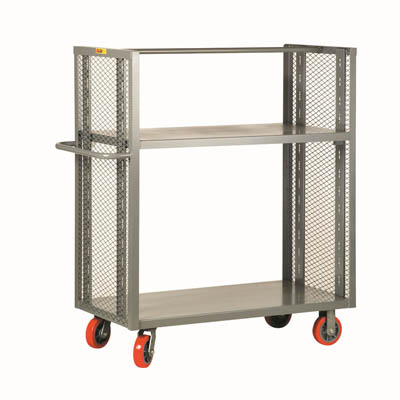 2-Sided Adjustable Shelf Truck, w/ 2 Shelves, 48"W x 24"D x 57"H