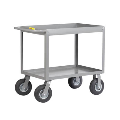 3" Cushion Load Deep Shelf Truck, 9" Pneumatic Casters (1,200 lbs. capacity)