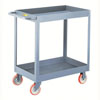 3' Deep Shelf Truck, 2 Shelves & 5' Polyurethane Casters 