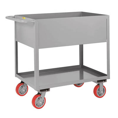 12" Deep Shelf Truck, 2 Shelves & 6" Polyurethane Casters 