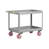 3' Deep Shelf Truck, 2 Shelves & 6' Polyurethane Casters 