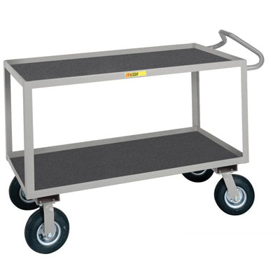 Ergonomic Handle Instrument Cart, 1-1/2" Retaining Lips, Optional Vinyl Matting