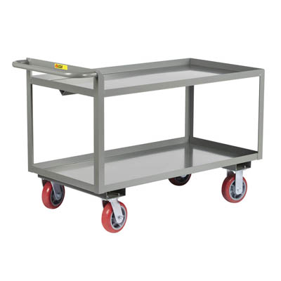 Lipped Shelf Merchandise Collector, 6" Polyurethane Casters (3,600 lbs. capacity)
