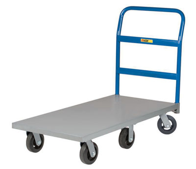 6-Wheel Platform Truck 30"W, 1 Handle (3,600 lbs. Capacity)