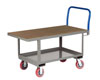 Work Platform Truck with Lower Shelf, Hardboard over Steel Deck (2,000 lbs. Capacity)
