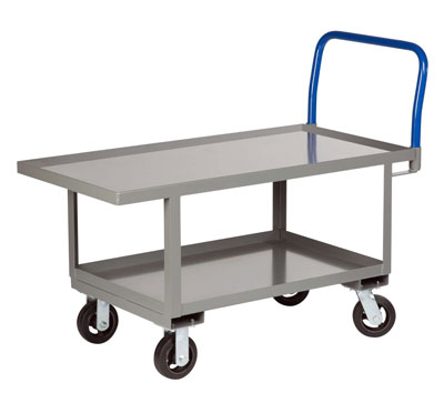 Work Platform Truck with Lower Shelf, Lip Edge Deck (2,000 lbs. Capacity)