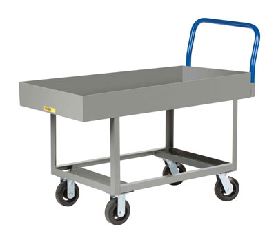 Work Platform Truck with Open Base, 6" Deep Lip Edge Deck (2,000 lbs. Capacity)