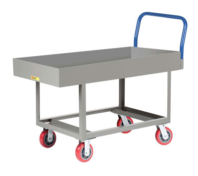 Work Platform Truck with Open Base, 6" Deep Lip Edge Deck (2,000 lbs. Capacity)