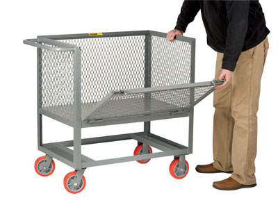 Raised Platform Box Truck w/ Expanded Metal Sides & Gate