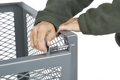 Raised Platform Box Truck w/ Expanded Metal Sides & Gate