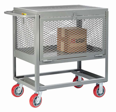 Raised Platform Box Truck w/ Expanded Metal Sides, Gate, & Lid
