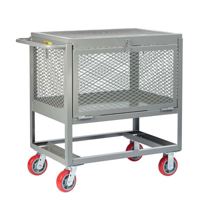 Raised Platform Box Truck w/ Expanded Metal Sides, Gate, & Lid