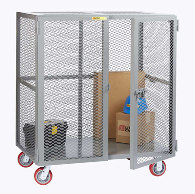 Visible Content Mobile Storage Locker, No Center Shelf, 30" Deep