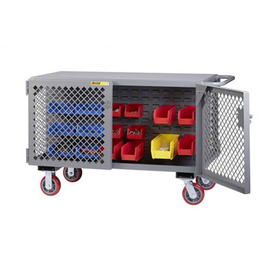 2 Sided Mobile Maintenane Cart w/ Pegboard or Louvered Panel