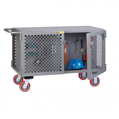 2 Sided Mobile Maintenane Cart w/ Pegboard or Louvered Panel