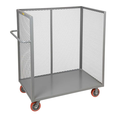 3-Sided Bulk Truck w/ Mesh Sides & Lipped Shelves- 57"H