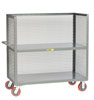 3-Sided Shelf Truck w/ Flush Shelves w/ Mesh Sides