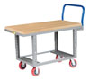 Adjustable Height Work Platform Truck, Butcher Block Deck (2,000 lbs. Capacity)