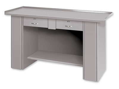 DFT Series drop Front Benches, 22"W x 60"L x 32"H w/ 2 Drawers