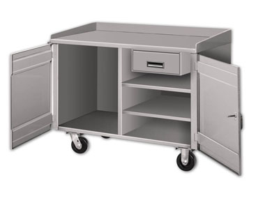 PC Series 48"W Mobile Cabinet Workbenches w/ 2 Shelves & 1 Drawer