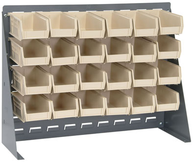 Bench Rack w/ (24) 7-3/8"L Bins, 27"Long