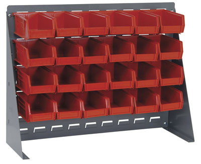 Bench Rack w/ (24) 7-3/8"L Bins, 27"Long