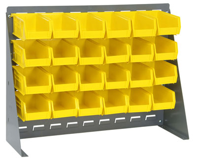 Bench Rack w/ (24) 7-3/8"L Bins, 27"Long