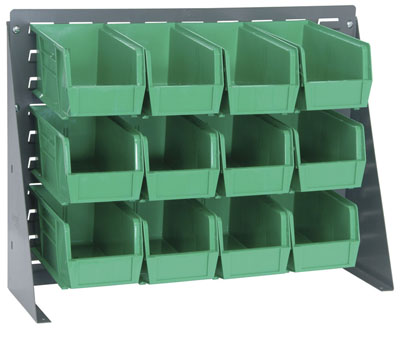 Bench Rack w/ (12) 10-7/8"L Bins, 27" Long