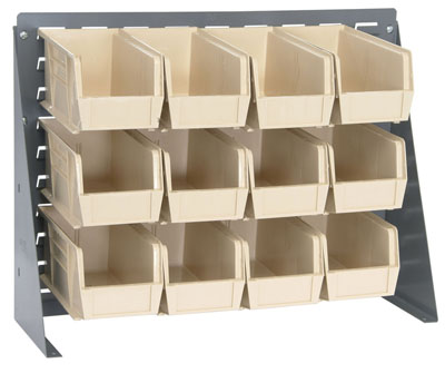 Bench Rack w/ (12) 10-7/8"L Bins, 27" Long