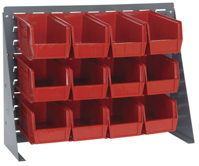 Bench Rack w/ (12) 10-7/8"L Bins, 27" Long