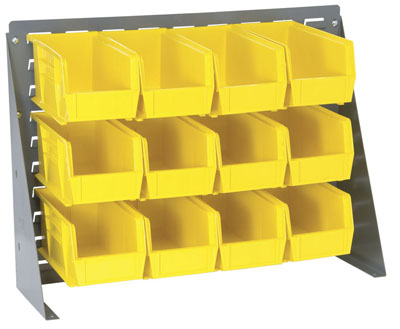 Bench Rack w/ (12) 10-7/8"L Bins, 27" Long