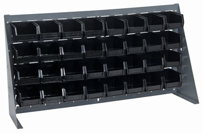 Bench Rack w/ (32) 5-3/8"L Bins, 36" Long