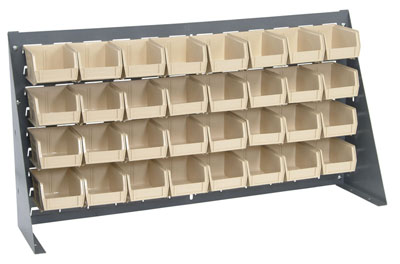 Bench Rack w/ (32) 5-3/8"L Bins, 36" Long