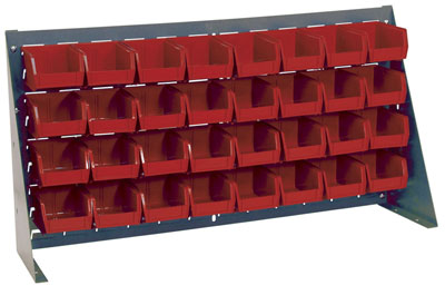 Bench Rack w/ (32) 5-3/8"L Bins, 36" Long