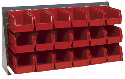 Bench Rack w/ (18) 10-7/8"L  Bins, 36" Long