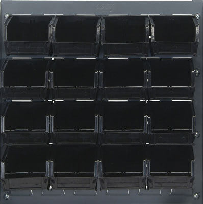 Louvered Panel w/ (16) 7-3/8" Long Bins, 18" Long