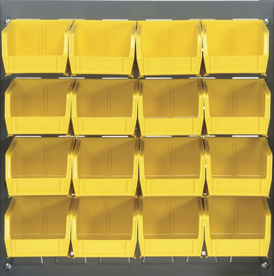 Louvered Panel w/ (16) 7-3/8" Long Bins, 18" Long