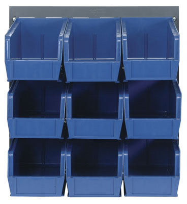 Louvered Panel w/ (9) 10-7/8" Long Bins, 18" Long