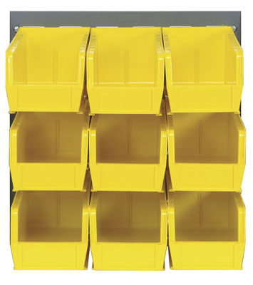 Louvered Panel w/ (9) 10-7/8" Long Bins, 18" Long