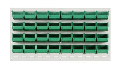 Louvered Panel w/ (32) 7-3/8" Long Bins, 36" Long