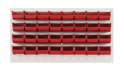 Louvered Panel w/ (32) 7-3/8" Long Bins, 36" Long