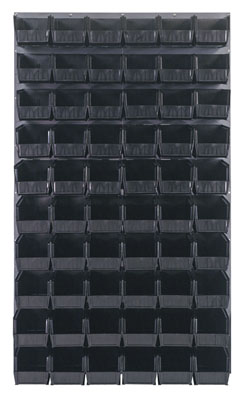 Louvered Panel w/ (60) 10-7/8" Long Bins, 36" Long