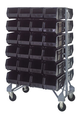 Double Sided Rail System w/ 48 Bins, 36" Long