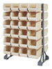 Double Sided Rail System w/ 48 Bins, 36' Long