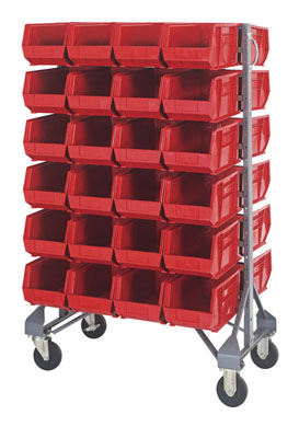 Double Sided Rail System w/ 48 Bins, 36" Long