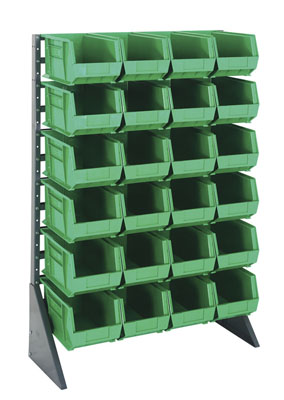 Single Sided Rail System w/ (24) 14-3/4"L Bins, 36" Long
