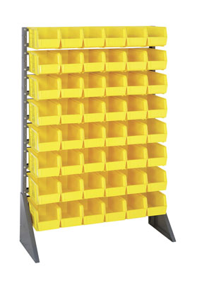 Single Sided Rail System w/ (48) 10-7/8"L Bins, 36" Long
