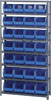Giant Open Hopper Steel Shelving System w/ (28) 10-3/4'L Bins, 12'D