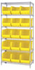 Giant Open Hopper Wire Shelving System w/ (15) 18'L Bins, 18' Wide