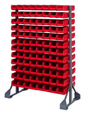 Double Sided Rail System w/ 192 Bins, 36" Long
